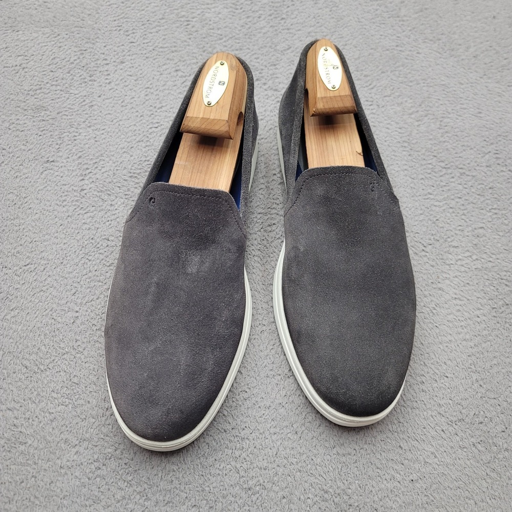 Cole Haan Grand Ambition Slip-On Loafer Mens 11M Gray Pinstripe Suede C35491-020